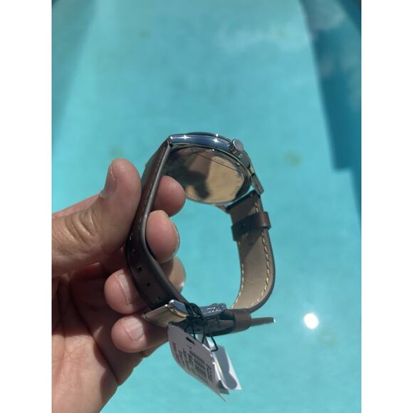 Fossil Fenmore BQ2865 44mm Cream Dial Brown Leather Quartz Watch - Picture 13 of 17